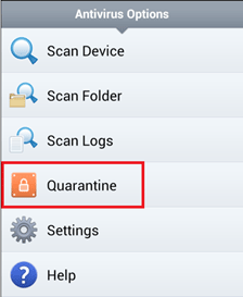 ESET Antivirus, Quarantine